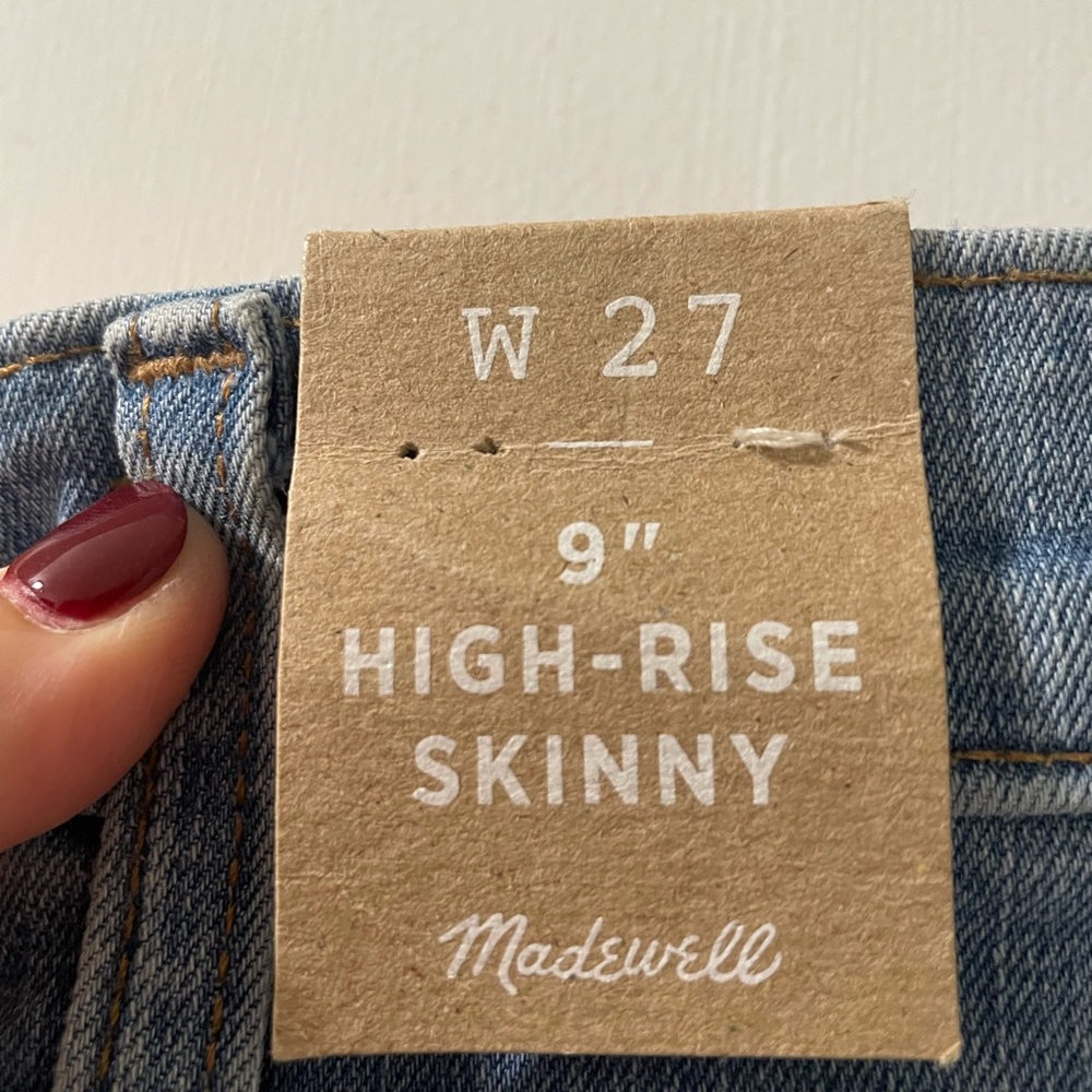 Madewell 9”High-Rise skinny jeans